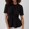 French Connection Last Chance To Buy Emmy Crepe Gathered Top