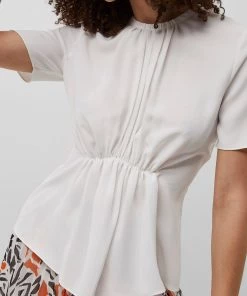 French Connection Emmy Crepe Gathered Top Last Chance To Buy