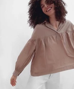 French Connection Dana Cotton Voile Smock Top Sale