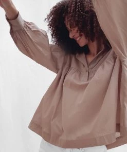 French Connection Dana Cotton Voile Smock Top Sale