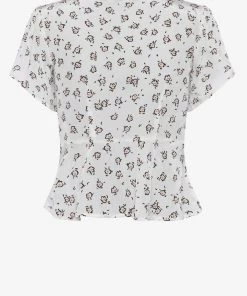 French Connection Aura Floral Gathered Neck Top