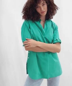 French Connection Sale Rhodes Organic Popover Shirt