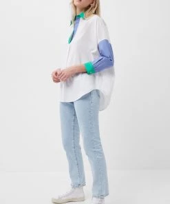 French Connection Ceises Rhodes Colour Block Shirt Last Chance To Buy