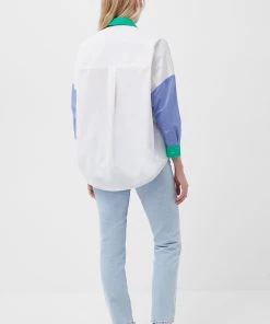 French Connection Ceises Rhodes Colour Block Shirt Last Chance To Buy