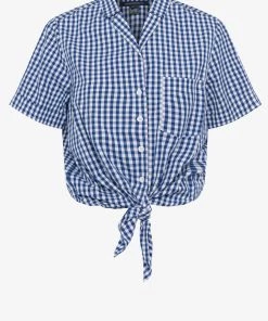 French Connection Reta Check Tie Front Shirt Last Chance To Buy