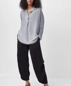 French Connection Rhodes Metallic Pop Over Shirt Sale