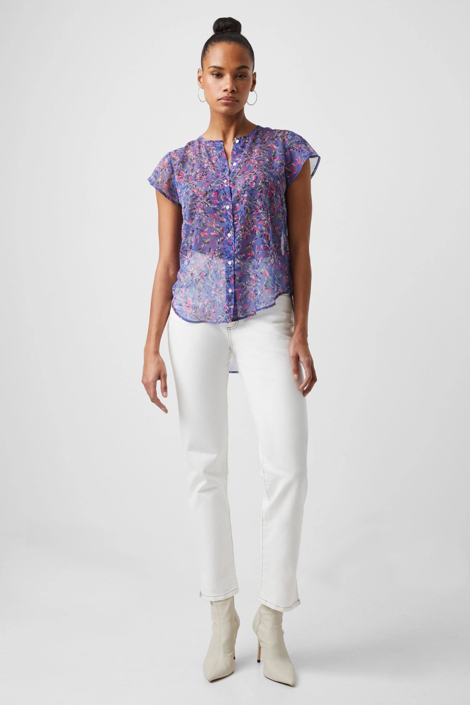 French Connection Flores Crinkle Shirt 6 French Connection Flores Crinkle Shirt