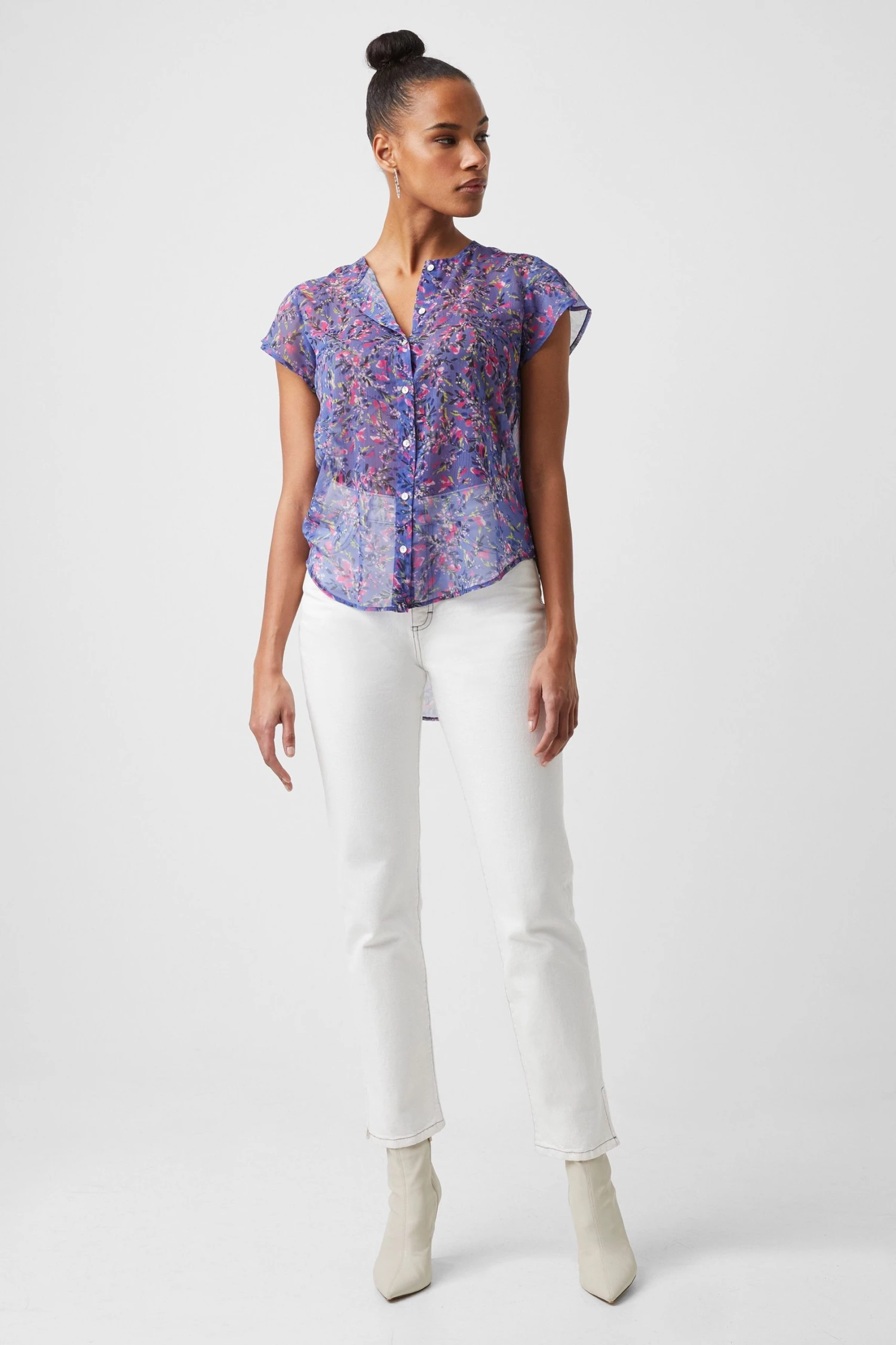 French Connection Flores Crinkle Shirt 7 French Connection Flores Crinkle Shirt