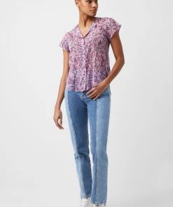 French Connection Flores Crinkle Shirt Last Chance To Buy