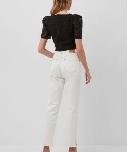 French Connection Sale Baintana Lace Crop Top