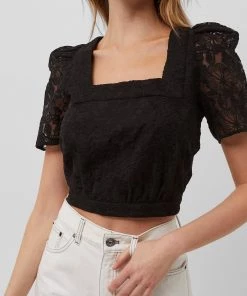 French Connection Sale Baintana Lace Crop Top