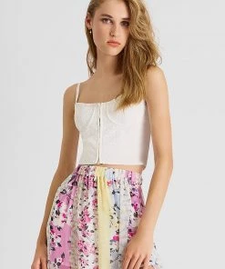 French Connection Sale Iva Broderie Whisper Crop Top