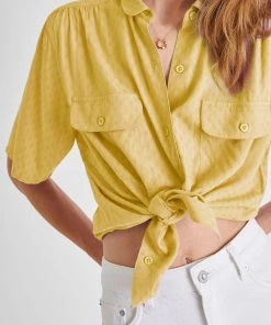 French Connection Yulia Crop Camp Shirt