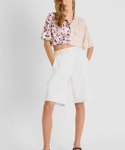 French Connection Yulia Printed Cropped Shirt