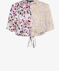 French Connection Yulia Printed Cropped Shirt