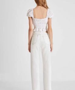 French Connection Almo Cotton Square Neck Top