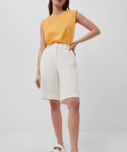 French Connection Sale Shoulder Pad Crepe Tank Top