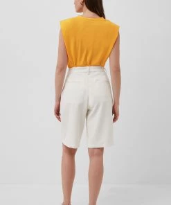 French Connection Sale Shoulder Pad Crepe Tank Top