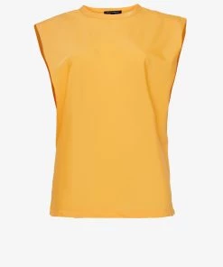 French Connection Sale Shoulder Pad Crepe Tank Top