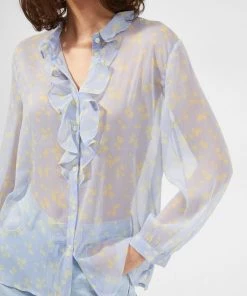 French Connection Bonita Ruffle-Front Shirt Sale