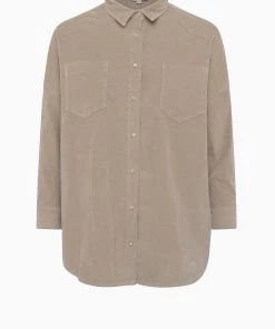 French Connection Paula Micro Cord Rhodes Shacket Sale