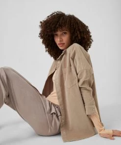 French Connection Paula Micro Cord Rhodes Shacket Sale