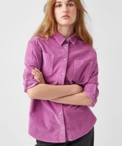 French Connection Sale Paula Micro Cord Rhodes Shacket