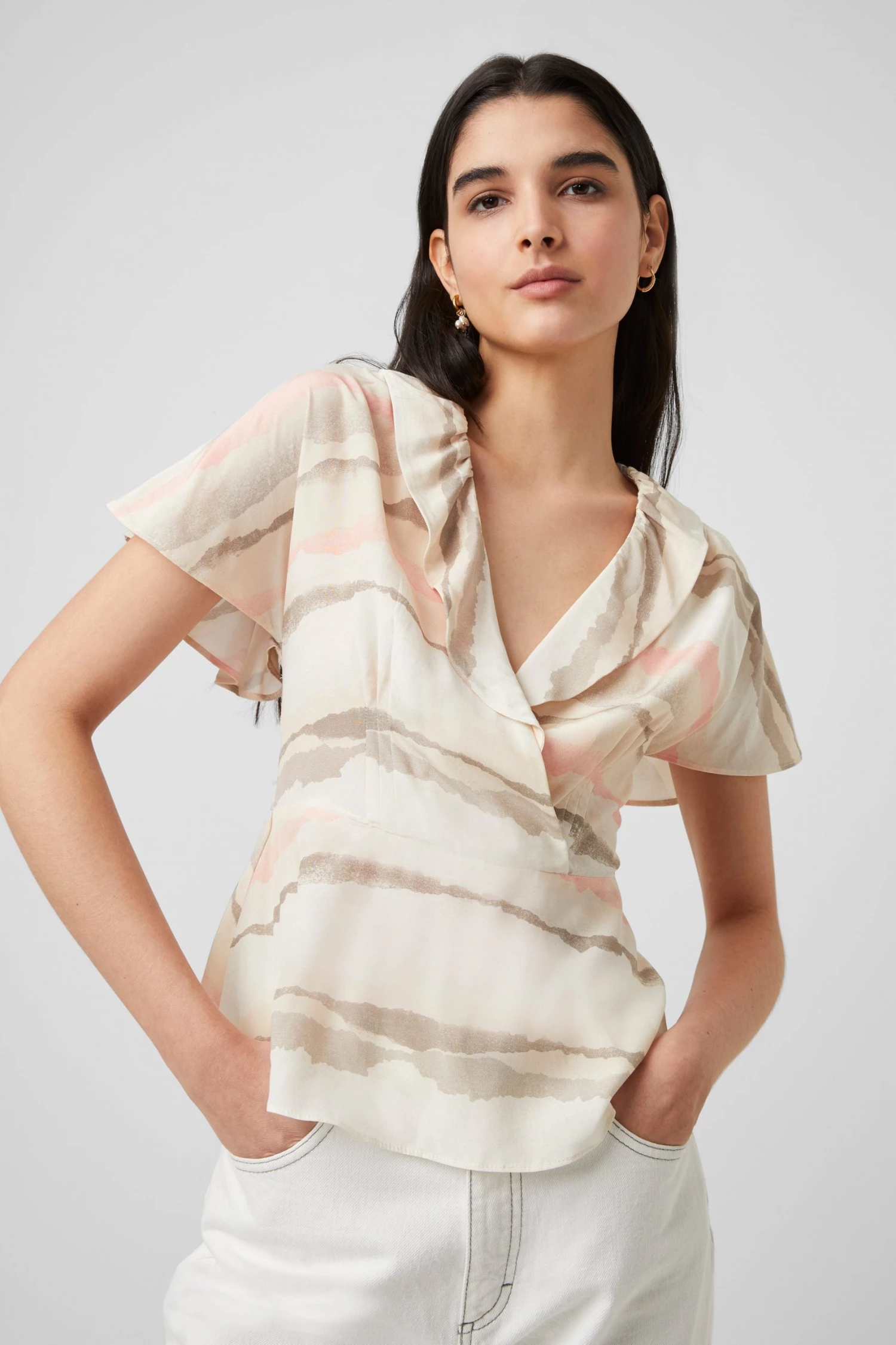 French Connection Sale Hope Drape Wrap Top 3 French Connection Sale Hope Drape Wrap Top