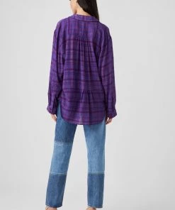 French Connection Sale Gwen Fine Crinkle Rayon Shirt