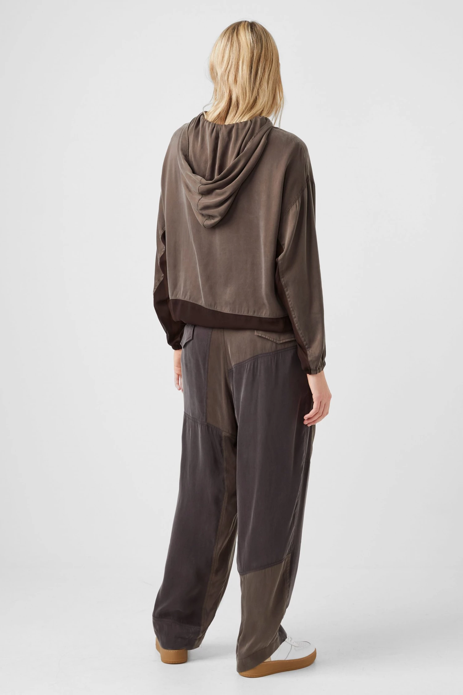 French Connection Altra Satin Mix Hoodie 5 French Connection Altra Satin Mix Hoodie