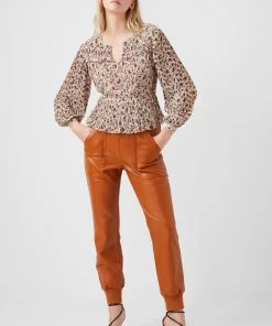 French Connection Sale Alison Recycled Georgette Pleated Top