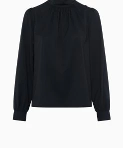 French Connection Arina Solid Button-Neck Top Sale
