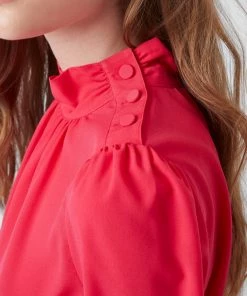 French Connection Arina Solid Button-Neck Top Sale 11 French Connection Arina Solid Button-Neck Top Sale