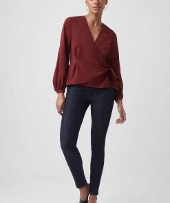 French Connection Crepe Light Wrap Over Top Sale