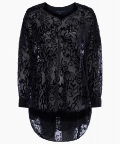 French Connection Sale Gemna Devoré Pop Over Top 13 French Connection Sale Gemna Devoré Pop Over Top