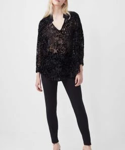 French Connection Sale Gemna Devoré Pop Over Top 11 French Connection Sale Gemna Devoré Pop Over Top