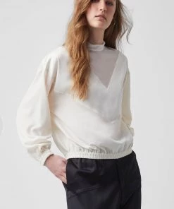 French Connection Erla Mix Chevron Top