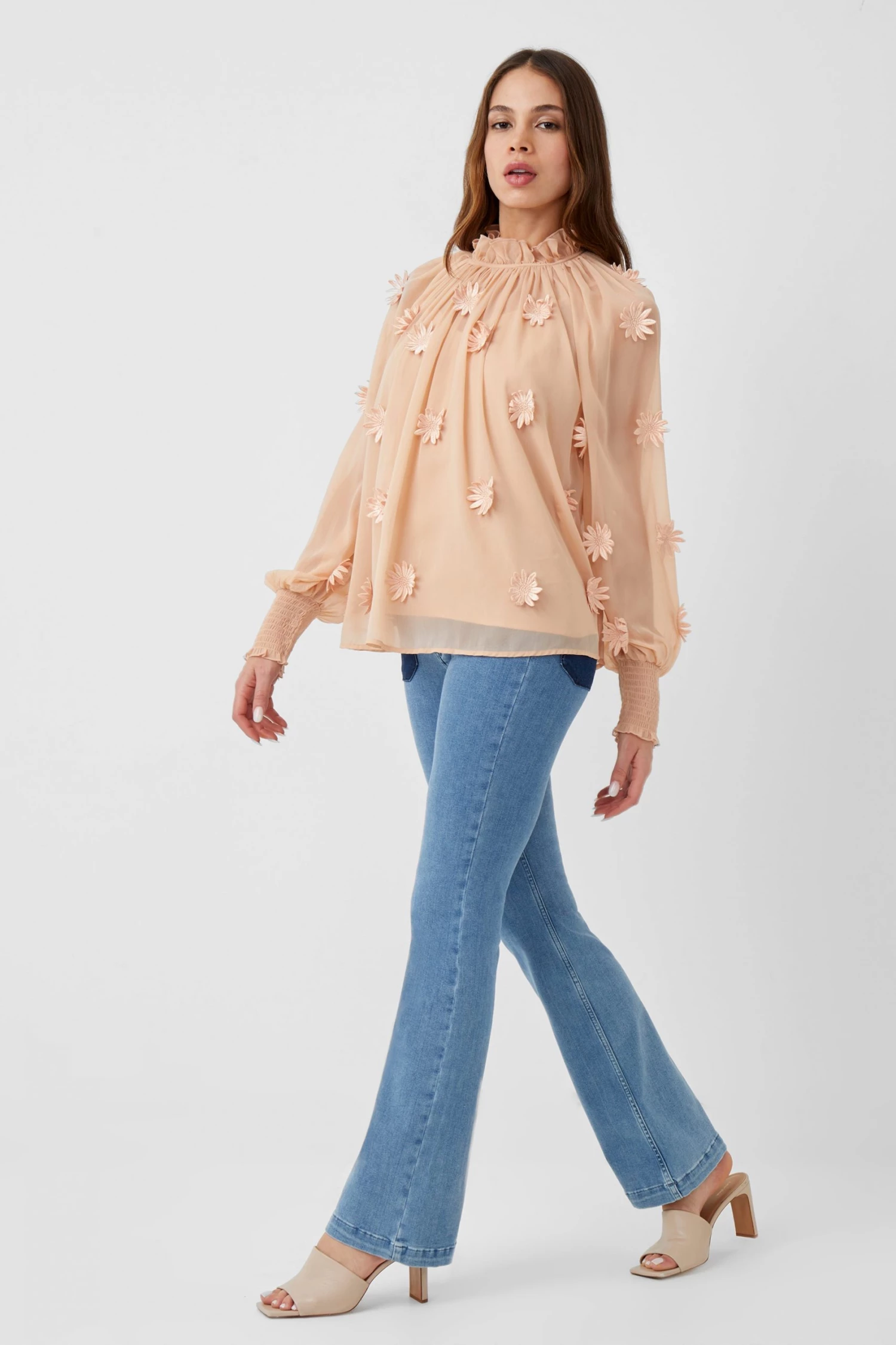 French Connection Aziza Lace Long-Sleeved Top Sale 4 French Connection Aziza Lace Long-Sleeved Top Sale