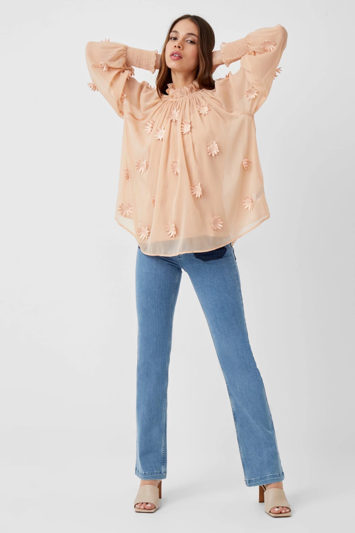 French Connection Aziza Lace Long-Sleeved Top Sale 6 French Connection Aziza Lace Long-Sleeved Top Sale