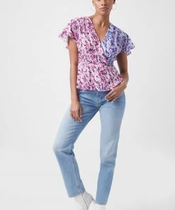 French Connection Sale Courtney Crepe V-Neck Top