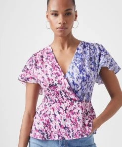 French Connection Sale Courtney Crepe V-Neck Top