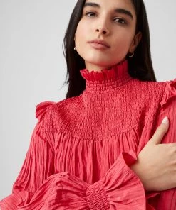 French Connection Sale Boza Crinkle Smocked Top