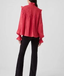 French Connection Sale Boza Crinkle Smocked Top