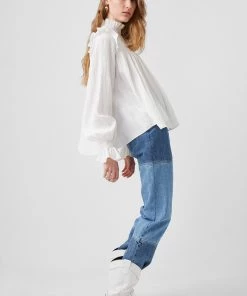 French Connection Boza Crinkle Smocked Top Sale