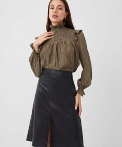 French Connection Sale Boza Crinkle Smocked Top