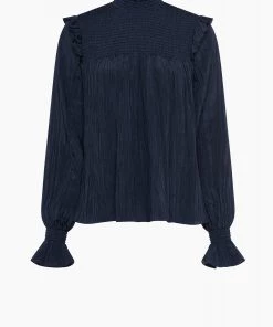 French Connection Sale Boza Crinkle Smocked Top