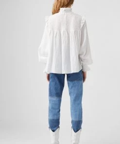 French Connection Boza Crinkle Smocked Top Sale