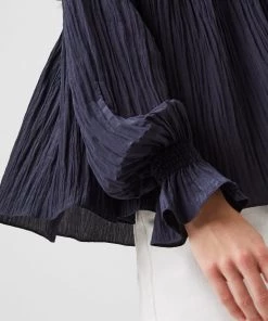 French Connection Sale Boza Crinkle Smocked Top