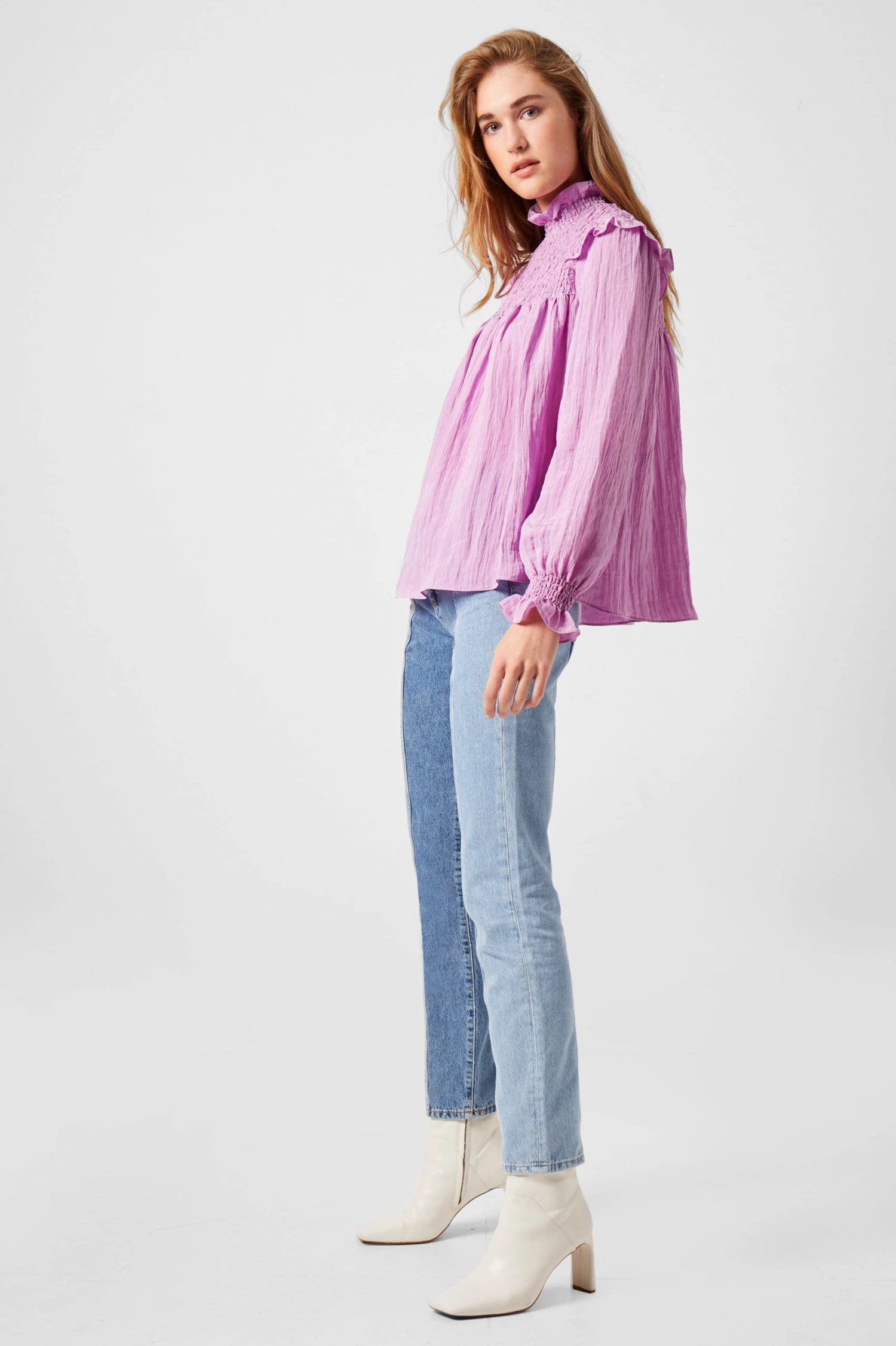 French Connection Boza Crinkle Smocked Top 6 French Connection Boza Crinkle Smocked Top