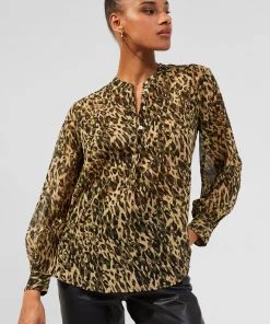 French Connection Sale Animal Print Button Down Shirt